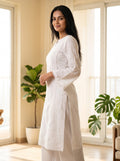 Savanya White Embroidery Lace Dress