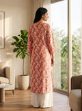 Savanya Dusty Rose White Embroidery Dress